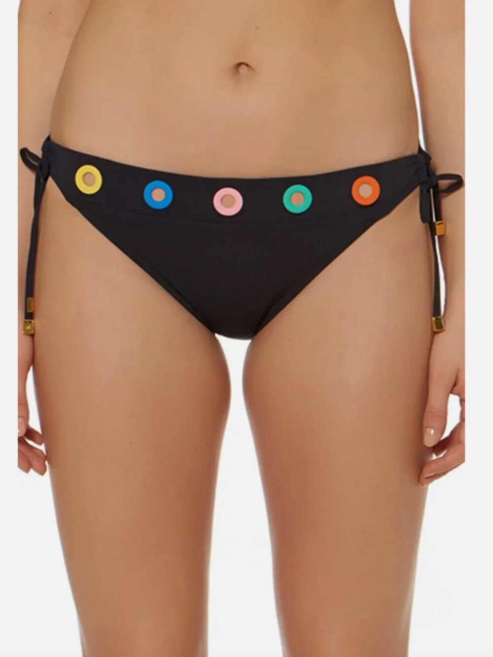 NWT Bleu Rod Beattie Swimsuit Bikini Bottom Sz 14 Black Tie Side